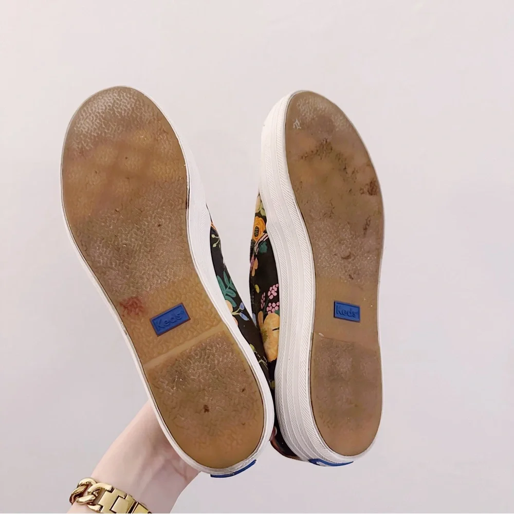 Rifle Paper Co x Keds Slip Ons Floral Sneakers Printed Shoes - Picture 3 of 7